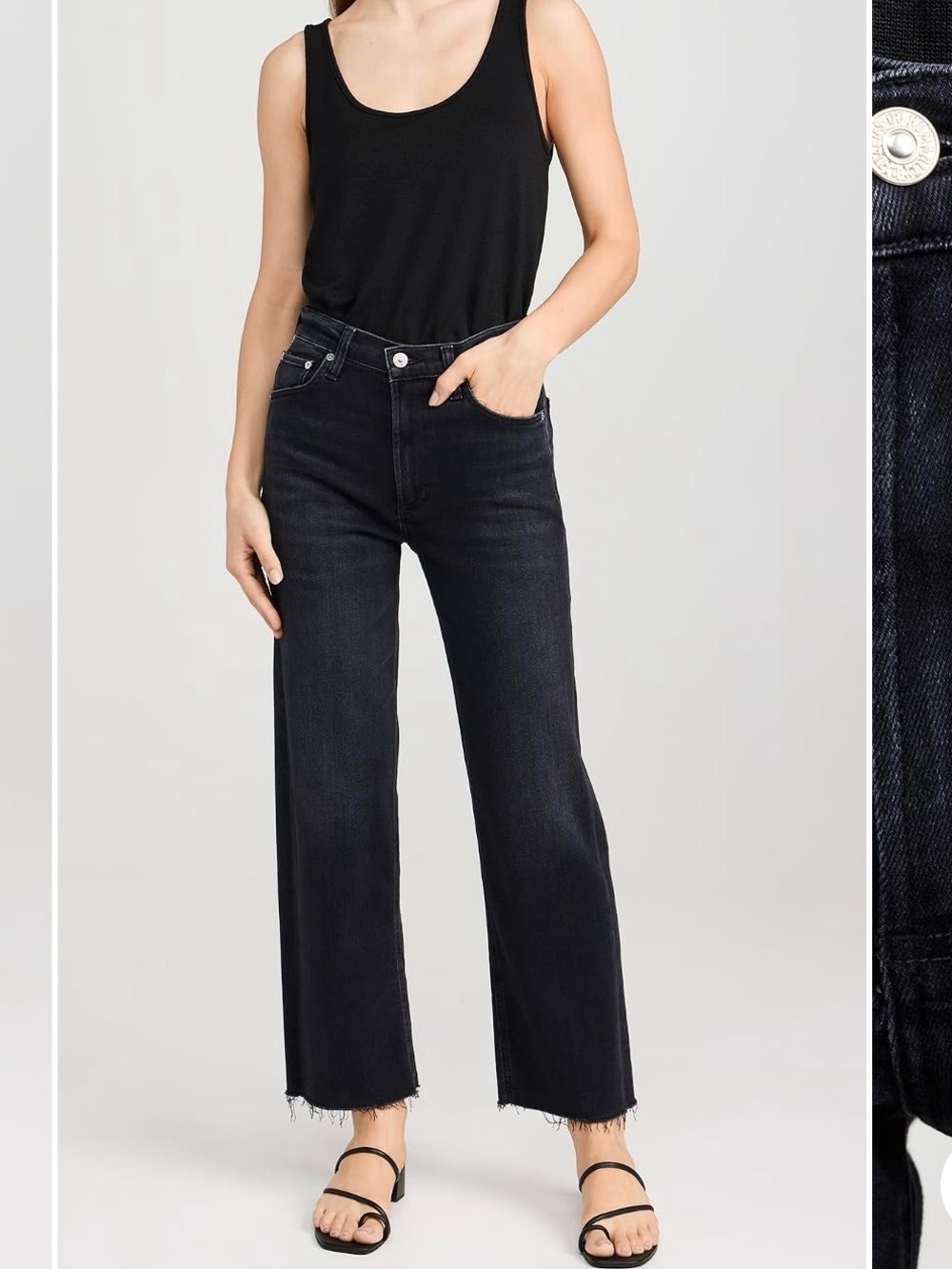 Citizens Of Humanity Palma Black Straight-Leg Jeans